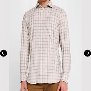 EMANUEL BERG  Check 4flex Stretch Knit Sport Shirt